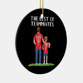 Fußball Vater Son Vathers Day Fußball Spieler Keramik Ornament (Rechts)