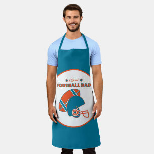 Fußball-Vater Sportliebhaber orange blau vintage Schürze