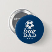 Fußball Vater Stolz Vater des Fußballspielers Kind Button (Vorne & Hinten)