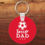 Fußball Vater Stolz Vater des Fußballspielers Kind Schlüsselanhänger (Vorderseite)