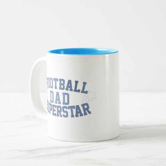 Fußball Vater Superstar Kaffee Tasse (Vorderseite Links)
