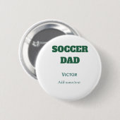 FUSSBALL-VATER TAG GESCHENKE GRÜN EINFACH BUTTON (Vorne & Hinten)