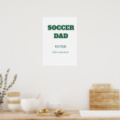 FUSSBALL-VATER-TAG-GESCHENKE GRÜN EINFACH POSTER (Küche)