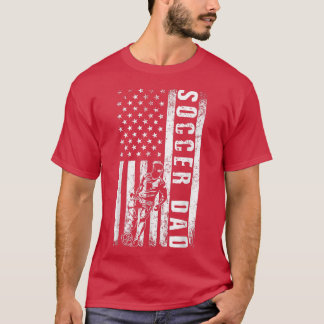 Fußball VATER USA Flag Fußball-Team Fan DADDY Vate T-Shirt