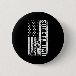 Fußball-Vater USA-Flagge Fußball-Mannschaft Fan Da Button