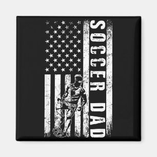 Fußball-Vater USA-Flagge Fußball-Mannschaft Fan Da Magnet