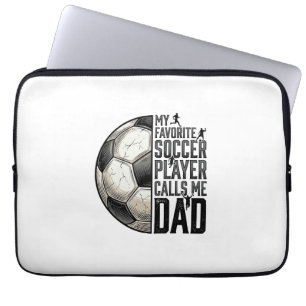 Fußball-Vater Vintage-Gravur-Zitat-Vektor-Design_1 Laptopschutzhülle