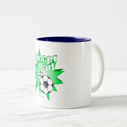 Fußball-Vater Zweifarbige Tasse (VorderseiteRechts)