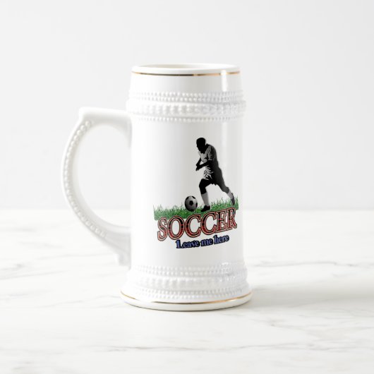 Fußball Verließ mich hier Bierglas (Links)