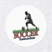 Fußball Verließ mich hier Etiketten (Design 2)
