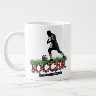Fußball Verließ mich hier Jumbo-Tasse