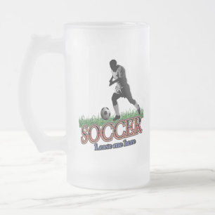Fußball Verließ mich hier Mattglas Bierglas