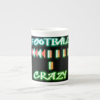 Fußball verrückte große Worte und Grafiken Porzellantasse