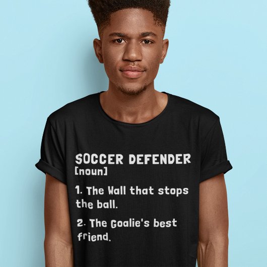 Fußball-Verteidiger Funny Definition Fußball Wort T-Shirt