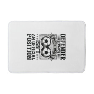 Fußball-Verteidiger-Ziegelmauer Vintage-Shirt-Desi Badematte