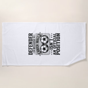 Fußball-Verteidiger-Ziegelmauer Vintage-Shirt-Desi Strandtuch