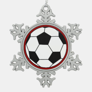 Fußball-Verzierung Schneeflocken Zinn-Ornament