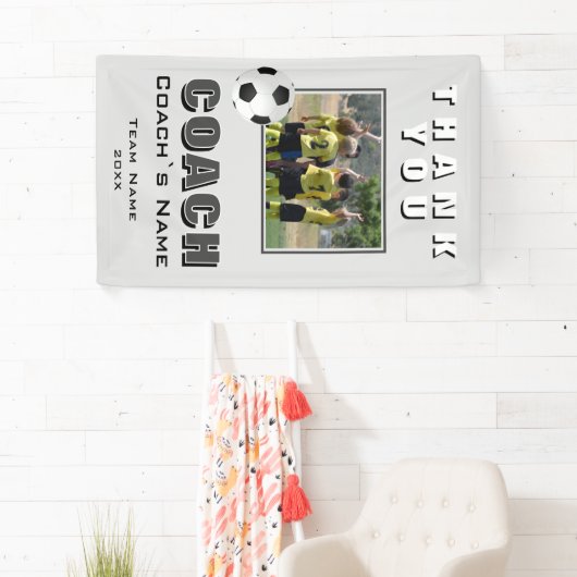 Fußball Vielen Dank Coach Team Foto Banner (Insitu)