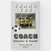 Fußball Vielen Dank Coach Team Foto Banner (Vertikal)