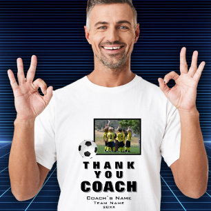 Fußball Vielen Dank Coach Team Foto T-Shirt