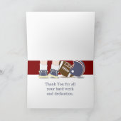 Fußball Vielen Dank, dass Sie eine Kartenvorlage Dankeskarte (Innenseite)