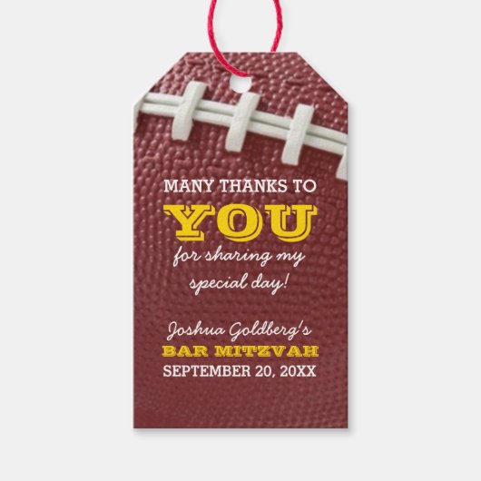 Fußball Vielen Dank für Ihr Interesse Tag Geschenkanhänger (Vorderseite)