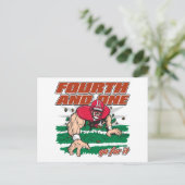 Fußball Vierte und Eins Postkarte (Stehend Vorderseite)