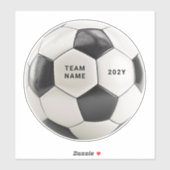 Fußball Vinyl Aufkleber | Personalisierter Teamnam (Blatt)