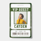 Fußball Vip Pass Foto Geburtstag Ausweis (Rückseite)