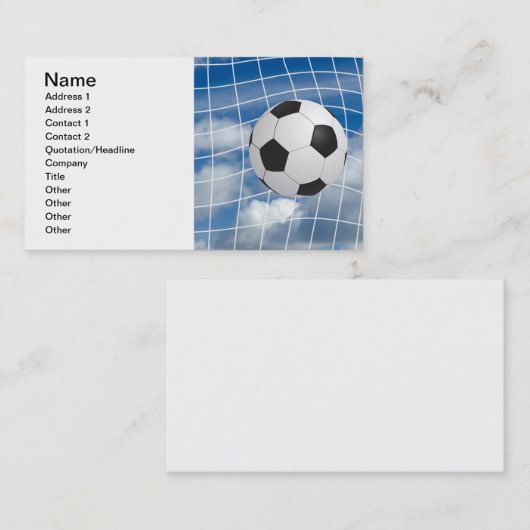Fußball Visitenkarte (Vorne/Hinten)