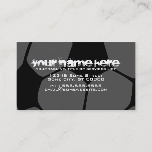 Fußball Visitenkarte (Vorderseite)