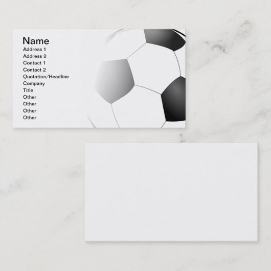 Fußball Visitenkarte (Vorne/Hinten)