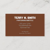 Fußball-Visitenkarte Visitenkarte (Rückseite)