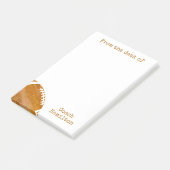 Fußball vom Schreibtisch des Trainers Post-it Klebezettel (angewinkelt)