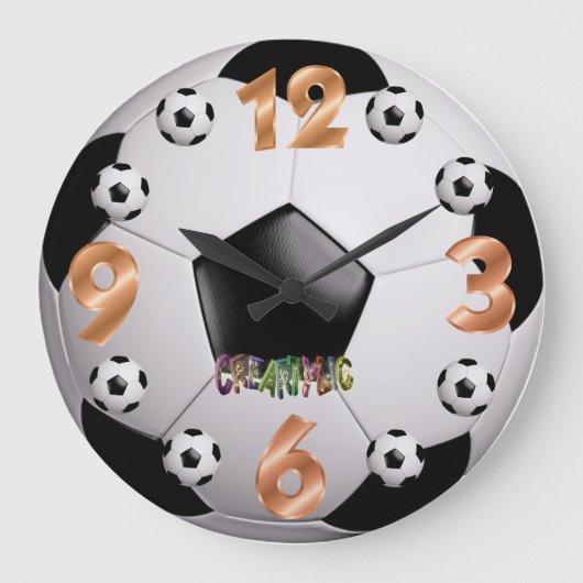 Fußball-Wall-Uhr Große Wanduhr (Vorderseite)