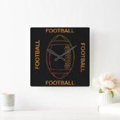 Fußball-Wall-Uhr Quadratische Wanduhr (Zuhause)