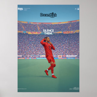 Fußball-Wandkunst – „Bring sie zum Schweigen“ Insp Poster