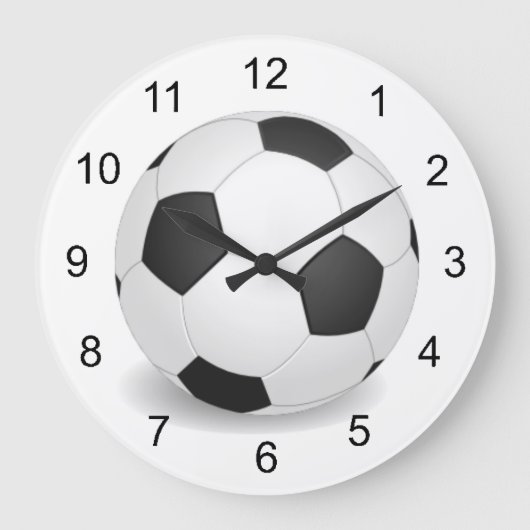 Fußball-Wanduhr Große Wanduhr (Vorderseite)