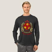 Fußball-Wappen-Design Tri-Blend Shirt (Volle Vorderseite)