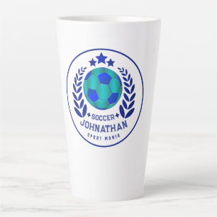 Fußball-Wappen   Helle blaue Sport-Fan-Geschenke  Milchtasse