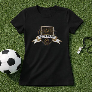 Fußball Wappen mit Spielername T-Shirt