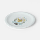 Fußball-Wappen Pappteller (Schrägansicht)