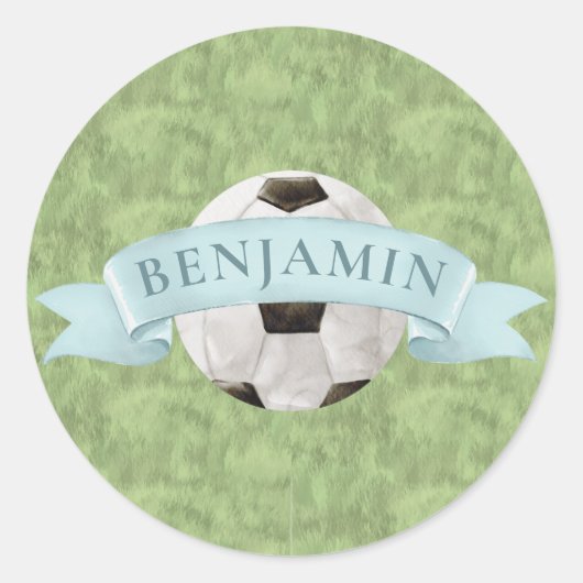 Fußball-Wappen Runder Aufkleber (Vorderseite)