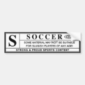 Fußball-Warnschild Autoaufkleber (Vorne)