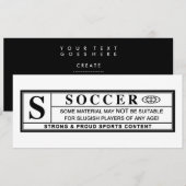 Fußball-Warnschild Einladung (Vorne/Hinten)