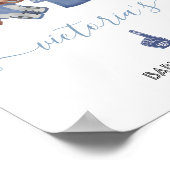 Fußball-Wäscheleine Kinderdusche Begrüßungszeichen Poster (Ecke)