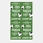 Fußball wasserdicht etiketten (Blatt)