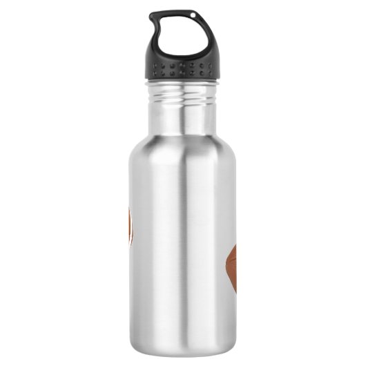 Fußball Wasserflasche aus Edelstahl (Rückseite)
