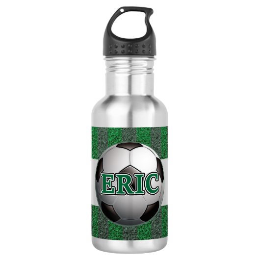 Fußball-Wasserflasche Edelstahlflasche (Vorderseite)