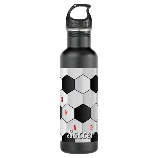 Fußball-Wasserflasche Edelstahlflasche (Vorderseite)